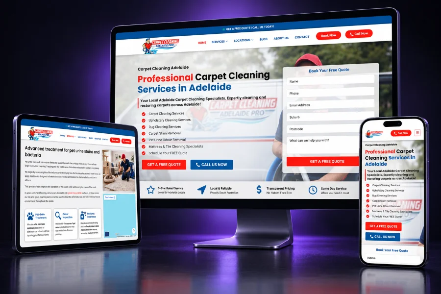 Carpet Cleaning Adelaide Pro project overview image