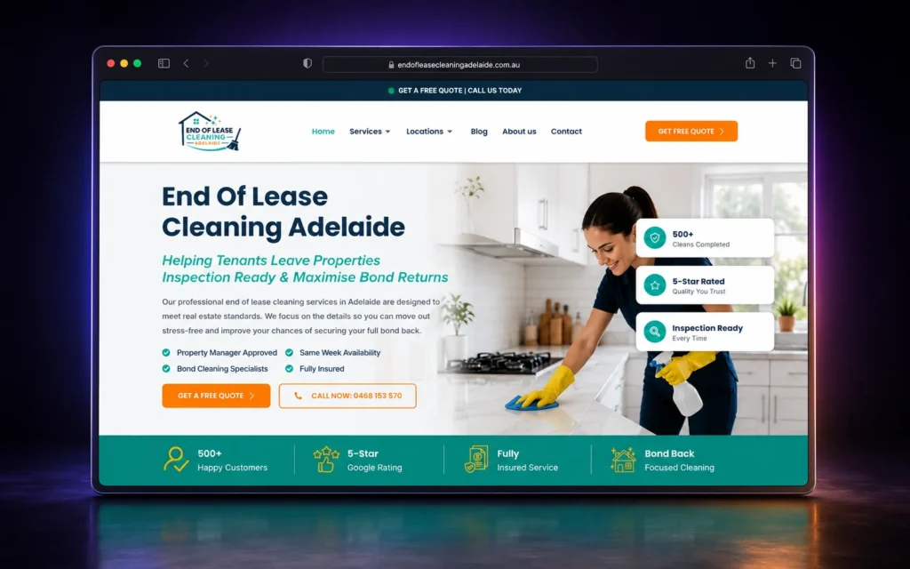 End of Lease Cleaning Adelaide - Homepage