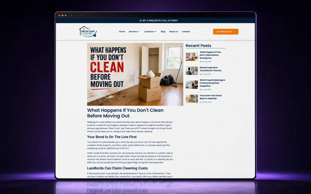 End of Lease Cleaning Adelaide - Blog Page