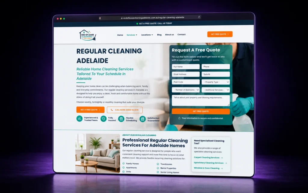 End of Lease Cleaning Adelaide - Service Page