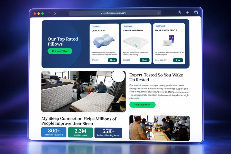 My Sleep Connection - Sleep Connection Homepage sections